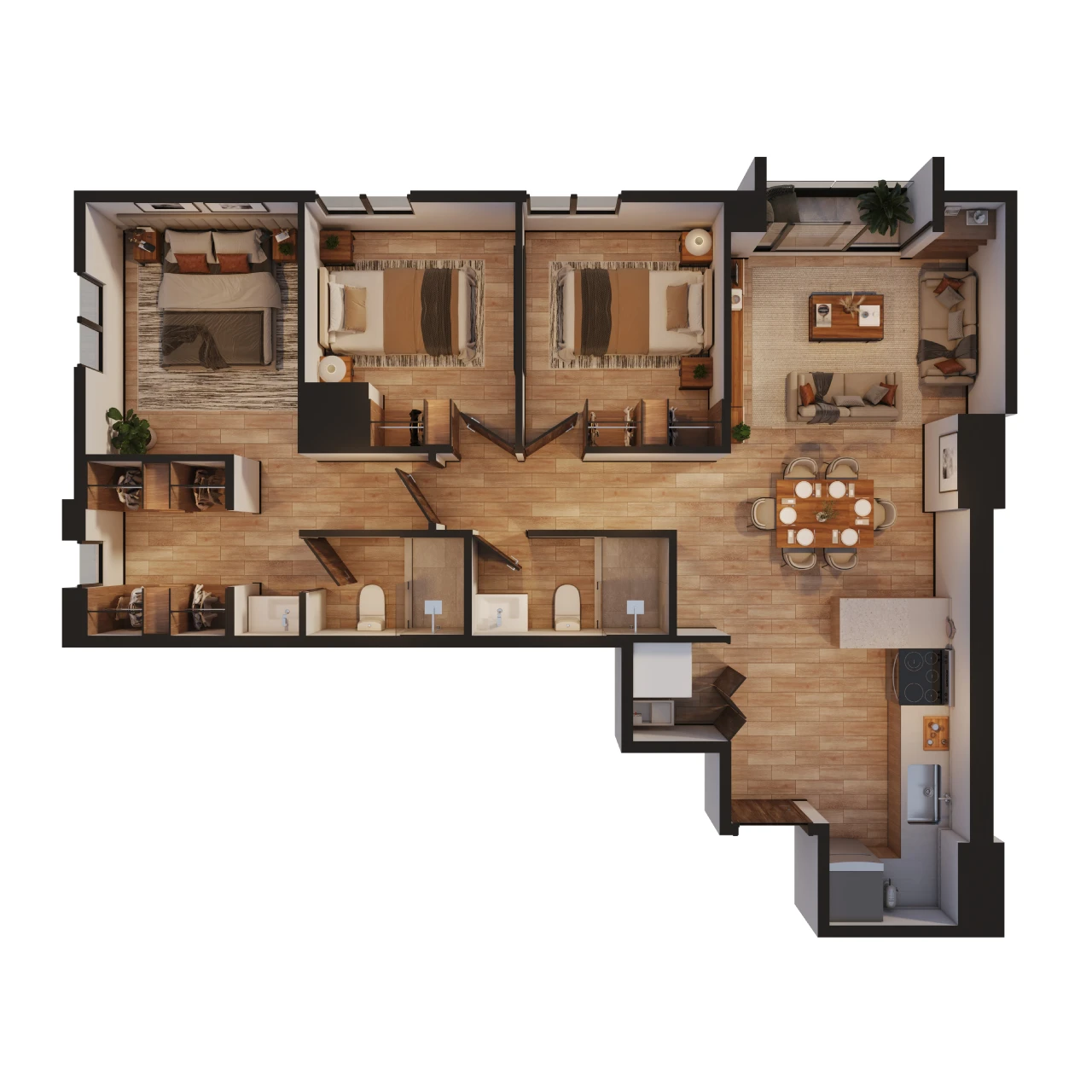 Apartamento B1 80m²