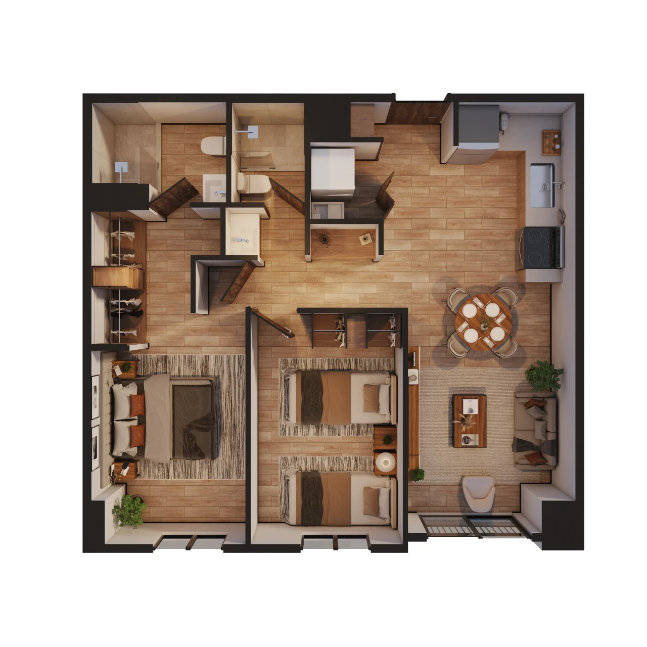 Apartamento C1 64m²